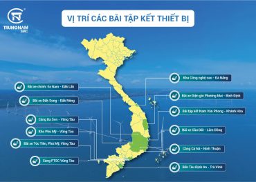 Vị trí các bãi xe tập kết thiết bị của Trungnam SMC